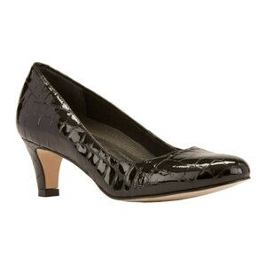 Walking Cradles Joy Black Croc Leather Patent